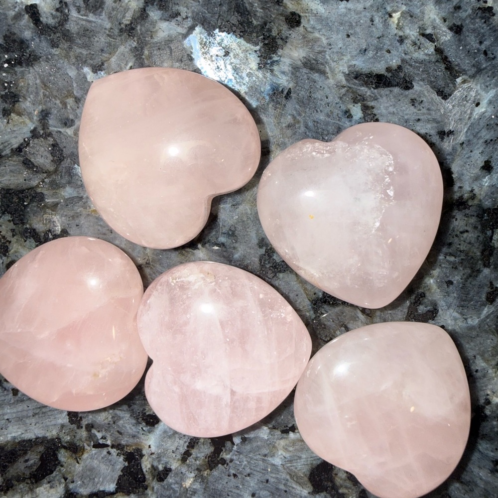 Rose Quartz Heart Bundle Set - RQHEARTSET - Picture 2 of 4